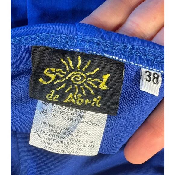 Sol De Abril Size 38 Colorful One Piece Bathing Suit Floral Underwire Tropical - Picture 6 of 6